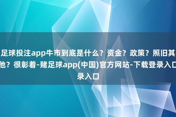 足球投注app牛市到底是什么？资金？政策？照旧其他？很彰着-赌足球app(中国)官方网站-下载登录入口